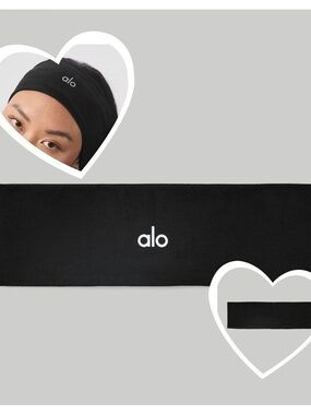 ALO Yoga Black Logo Headband
